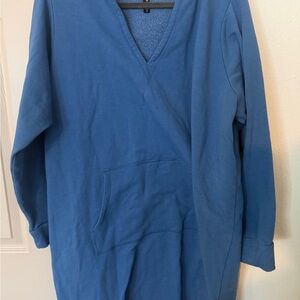 torrid Blue V-Neck Sleep Hoodie dress